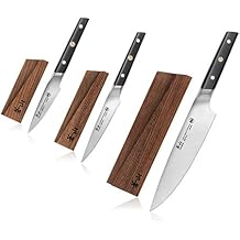 Cangshan TC Series 1021196 Swedish 14C28N Steel Forged 3-Piece Starter Knife Set with Wood Sheaths