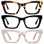 A05| Glossy Black/ Tortoise/ Transparent Champagne