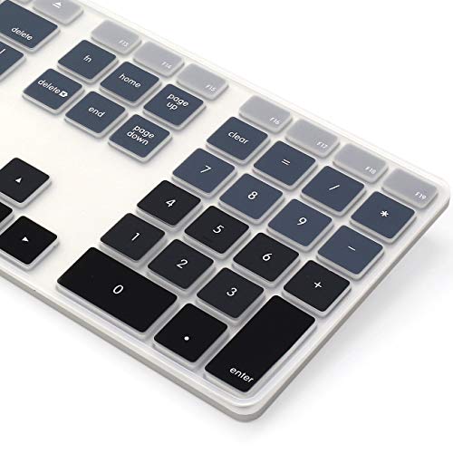 Proelife Silicone Ultra Thin Keyboard Cover Skin For Apple Wired Usb Keyboard With Numeric Keypad Mb110Ll/B-A1243 (Not For Magic Keyboard) (Fade In-Grey) #TOP3