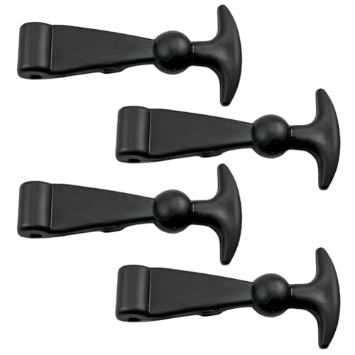 Zinueen 4 soportes de goma para capó, 12 x 5,7 cm, con cierre en T, para capó, accesorios para camiones y maletas