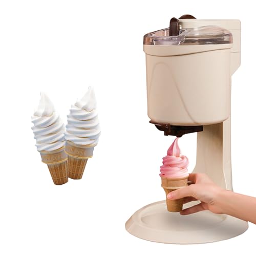 Hydravex Machine à CrèMe GlacéE Molle, Machine à Desserts à La CrèMe GlacéE, Machine à CrèMe GlacéE, Machine à Desserts GlacéS Aux Fruits De Cuisine, Machine à CrèMe GlacéE Maison Bricolage