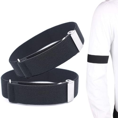 VBKITW Reggimaniche Regolabili 1 Paio, Ferma Maniche Camicia Antiscivolo, Nylon Elasticizzato Misura Universale, Reggimaniche Camicia per Uomo e Donna, per Fissaggio Maniche Lunghe