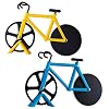 WENTS Fiets pizzasnijder, 2 stuks, van roestvrij staal met antiaanbaklaag, robuuste keukenhulp met scherpe snijpad, geschikt voor feestjes enz., interessant kerstcadeau