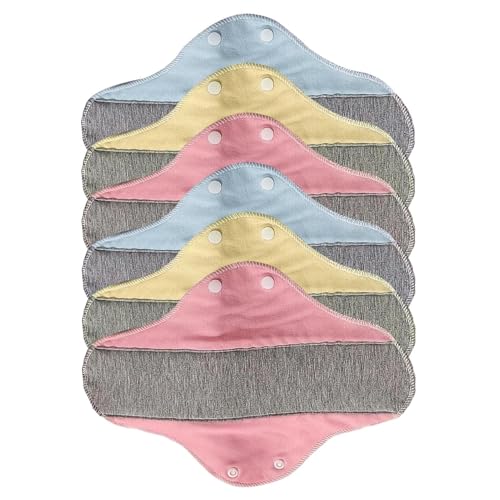 Compresas Sanitarias Reutilizables - Pañales de Tela - Protectores Femeninos Lavables | 6 piezas de algodón transpirable antigoteo, reutilizable para incontinencia posparto, hogar de ancianos, - imagen 9