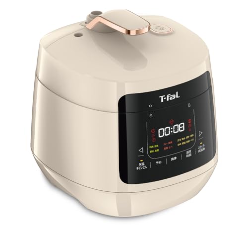 ティファール 電気圧力鍋 無水調理 3L 2~4人用 1台16役 独自の煮込み鍋 「ラクラ・クッカー プラス コンパクト」 時短 アイボリー CY353AJP