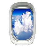 Airplane Window View Decal Wall Art Peel and Stick Aviation Wall Decor Airplane Stickers VWAQ-PW26