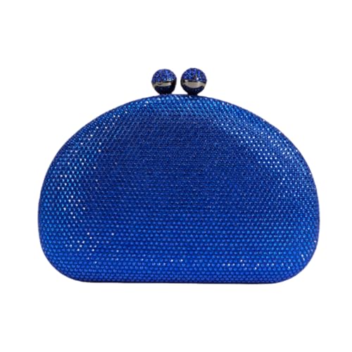Image of UMREN Women Sparkly Rhinestone Evening Bag Crystal Clutch Purses Glitter Shell Shaped Handbag Wedding Prom Shoulder Bag