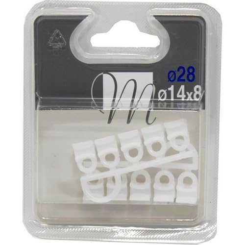 Glisseurs pour tringles de Rideaux Chemin de Fer, ou au Plafond, Hauteur 14 x 8 mm, x 10 pièces