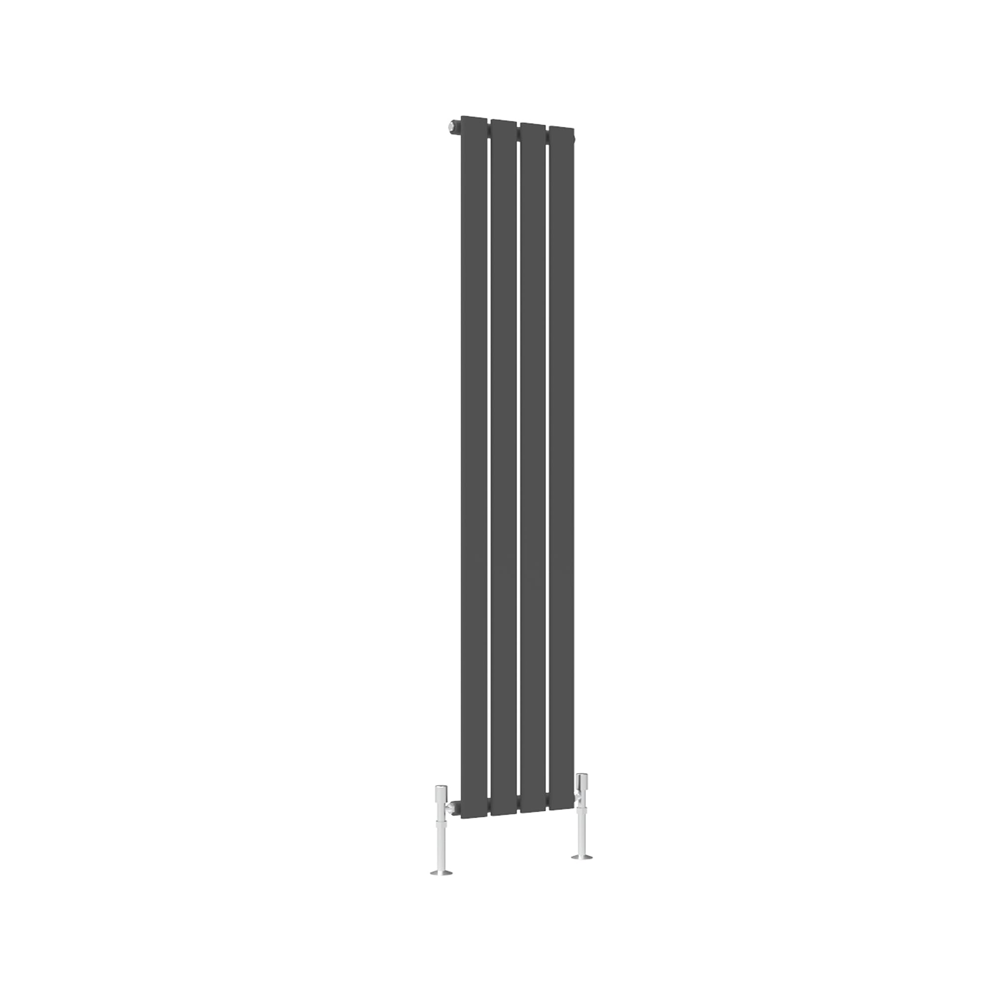 SLINE SANITARY Anthracite Flat Panel Designer Radiator 1600x272mm Vertical Single Column Wall Mounted Central Heating Radiator for Bathroom & Living Room