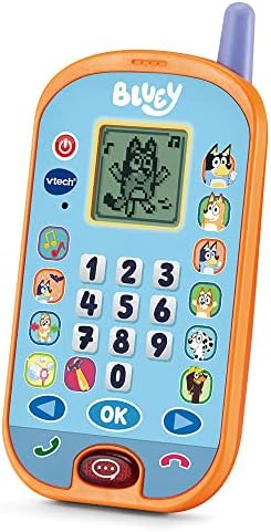 VTech Bluey - Bluey Interaktywna zabawka edukacyjna na smartfon dla dzieci Bluey Toy 3/7 lat Wersja FR