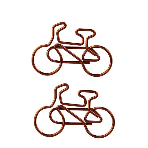 Metall Büroklammern Dokument Clips Fahrrad Büroklammer Deko Büroklammern Metall Aktenklammer Kreativer Speziell Geformter Lesezeichenclip zum Organisieren Von Schulbüro-Notizbuch-Lesezeichen Cover