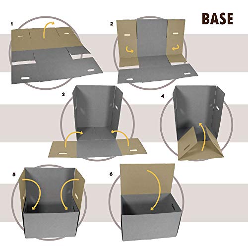 Cartón muy resistente en cajas de almacenamiento Only Boxes con tapa para proteger enseres 7