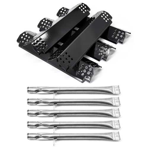 Grillfired Replacement Parts for Nexgrill 720-0888S 720-0830X, 5 Pack Flame Tamer and Burners Replacement for Nexgrill 5 Burner 720-0888S Gas Grill
