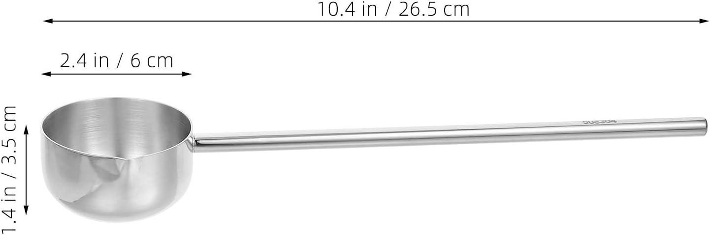 Stainless Steel Ladle Soup Spoon with Long Handle 75ml Silver