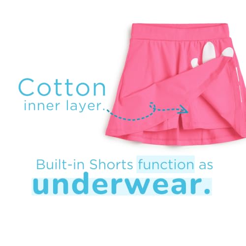 Image of YouGotPlanB Cotton Skater Skirt for Girls | Pack of 1 | Ages 3-16 Years | Attached Inner Shorts | Ideal for Sports & Play
