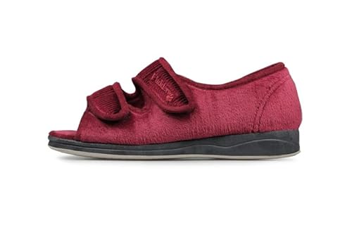 Padders Lydia Super Wide 6E Fitting Womens Memory Foam Slippers