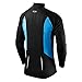 TCA Men's Winter Run Half-Zip Long Sleeve Running Top - Black/True Blue, Medium