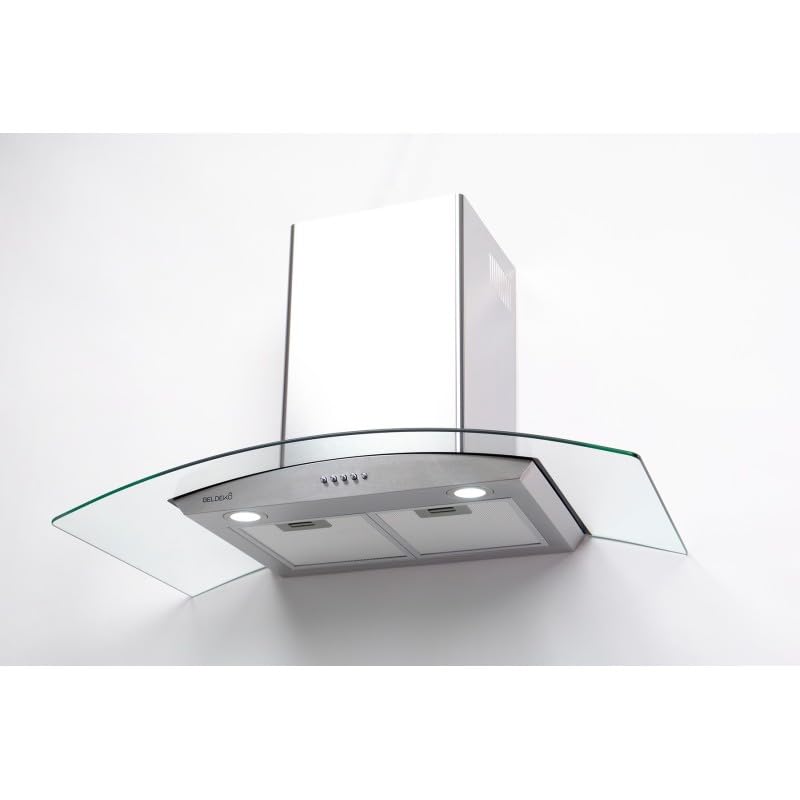 BELDEKO Hotte Murale 90 cm Inox 559 m3/h Évac/Recyclage - Marque Française