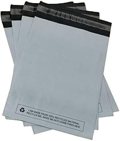 Large 25x Grey Mailing Bags 17 x 22 Polythene Self Seal Big Plastic Envelopes 100% Recyclable - Parcel Postal Postage Packaging Bags Strong Packaging Bags
