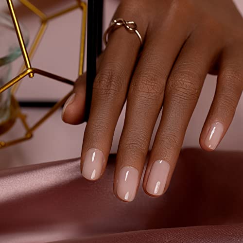 Rarjsm Apricot Nude Gel Nail Polish,Neutral Sheer Cream Nude Gel Polish Led Uv Curing Requires Soak Off Clear Pink Jelly French Manicure Nail Gel Polish 1Pcs Single Bottle 15Ml For Home Salon Diy #TOP1