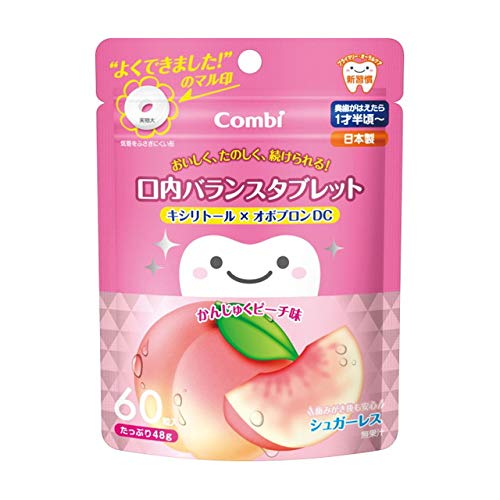Amazon | Combi テテオ 口内バランスタブレット(ピーチ) 60