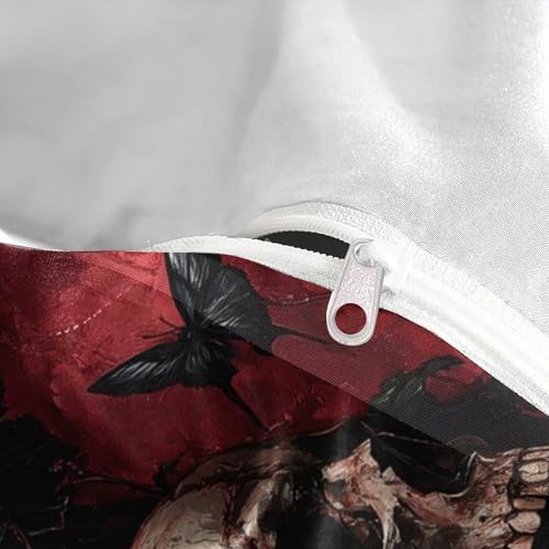 Linge de lit gothique Skulls 3 pièces housse de couette 260x220cm - 8