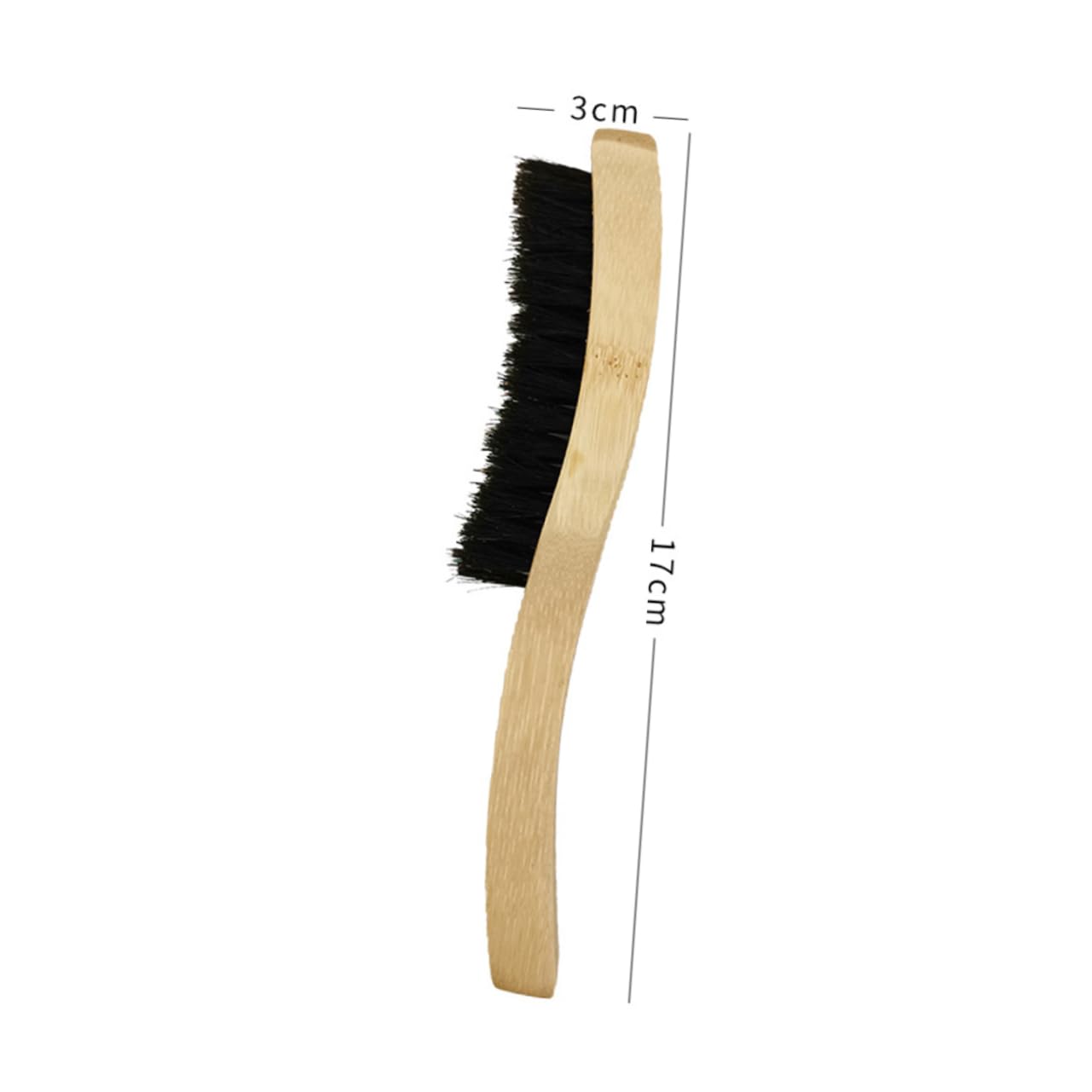 NULYLU Wooden Handle Beard Brush Practical Beard Mustache Brush Solid Wood Comb Beard Care Accessory for Home Barber Shop