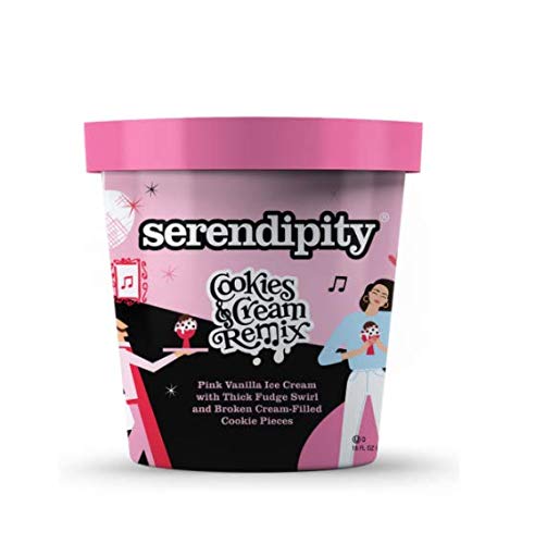Serendipity Ice Cream, Selena Gomez’s Cookies and Cream, 16 Ounce Frozen Pint - Super Premium Ice Cream, Decadent Full Flavor Ice Cream Treats