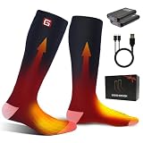 Svpro Wiederaufladbare Elektrische Beheizte Socken Batteriebetriebene Bequeme Thermosocken, Kälteschutz Thermische Socken Sport Outdoor Camping Wandern Warme Winter Socken Für Männer Frauen (Blau -W)