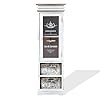 Rebecca Mobili Vitrine Blanc, Armoire de Rangement 1 Porte 2 Tiroirs, Bois Osier, Style Shabby, Decor Maison Salle de Bain Entree – Dimensions: 102 x 32 x 27 cm (HxLxL) – Art. RE4486