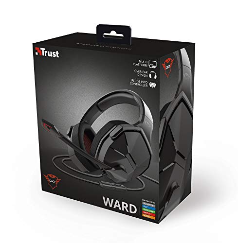 Trust-Gaming-Cascos-GXT-4371-Ward-Auriculares-Gamer-con-Microfono-Plegable-Comodo-Altavoces-Activos-de-50-mm-Cable-Trenzado-para-PS4-PS5-PC-Nintendo-Switch-Xbox-One-Xbox-Series-X-Negro