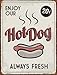 Hot Dog Novelty Mini Metal Parking Sign PM-1065
