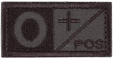 PETUNIA 3D Blood Type Patch A B AB O POS NEG Coyote Tan OD Green Patch - Od Green(O+pos)