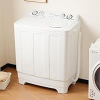 Amazon | Simpolu 二槽式洗濯機 洗濯槽6kg/脱水槽4kg 2槽式洗濯機 小型