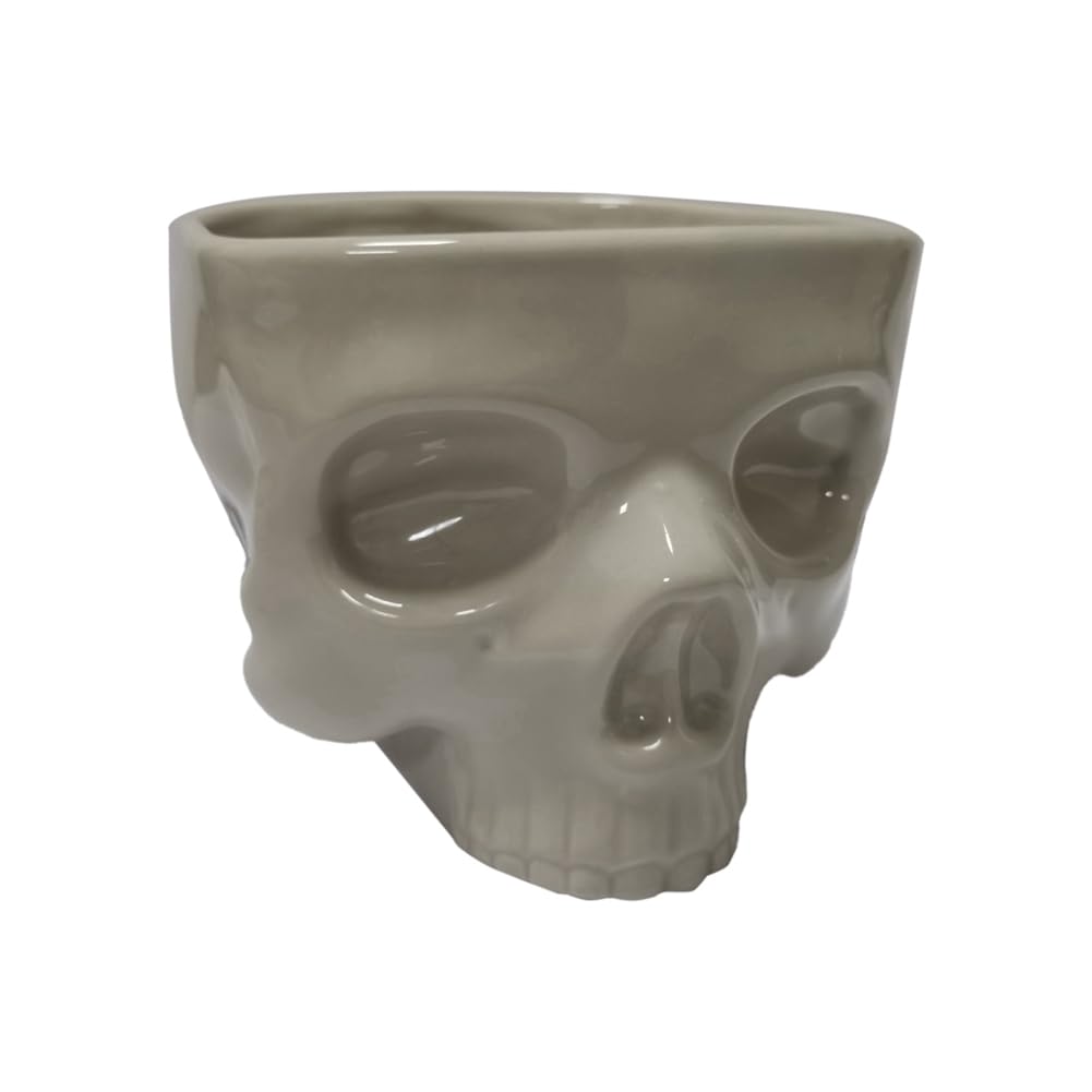 CTRLZS Retro Tabletop Decor Porcelain Gothic Skull Pasta Bowl Halloween Tableware Bar Food Noodle Salad Candy Ceramic Bowl L