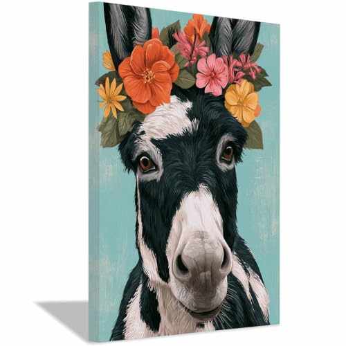 Peinture sur toile maison animaux d'âne pour instaurer la tendresse dans votre foyer