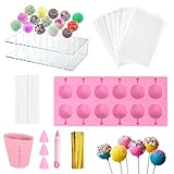 Cake-Pop-Maker-Set, 304-teiliges Silikon-Kuchenform-Set, Süßigkeiten-Backformen mit 1 Backform, 1...