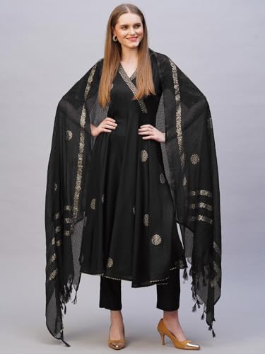 Image of ANNI Designer Rayon Blend Women Kurta Set with Pant & Dupatta