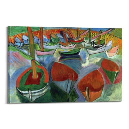 Boats In Martigue par Raoul Dufy un poster d'art mural moderne pour s'évader