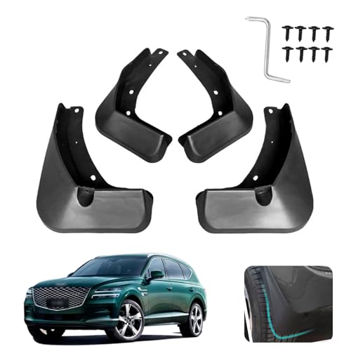 Image of Custom Fit for Mud Flaps Genesis GV80 JX1 2021-2024 2025 Mud Splash Guard Front and Rear 4-PC Set