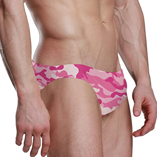 Hyfa Men's Sexy Bikini Swim Camo Pink Brief Swimsuit Summer Swimwear L 21003028 #TOP3
