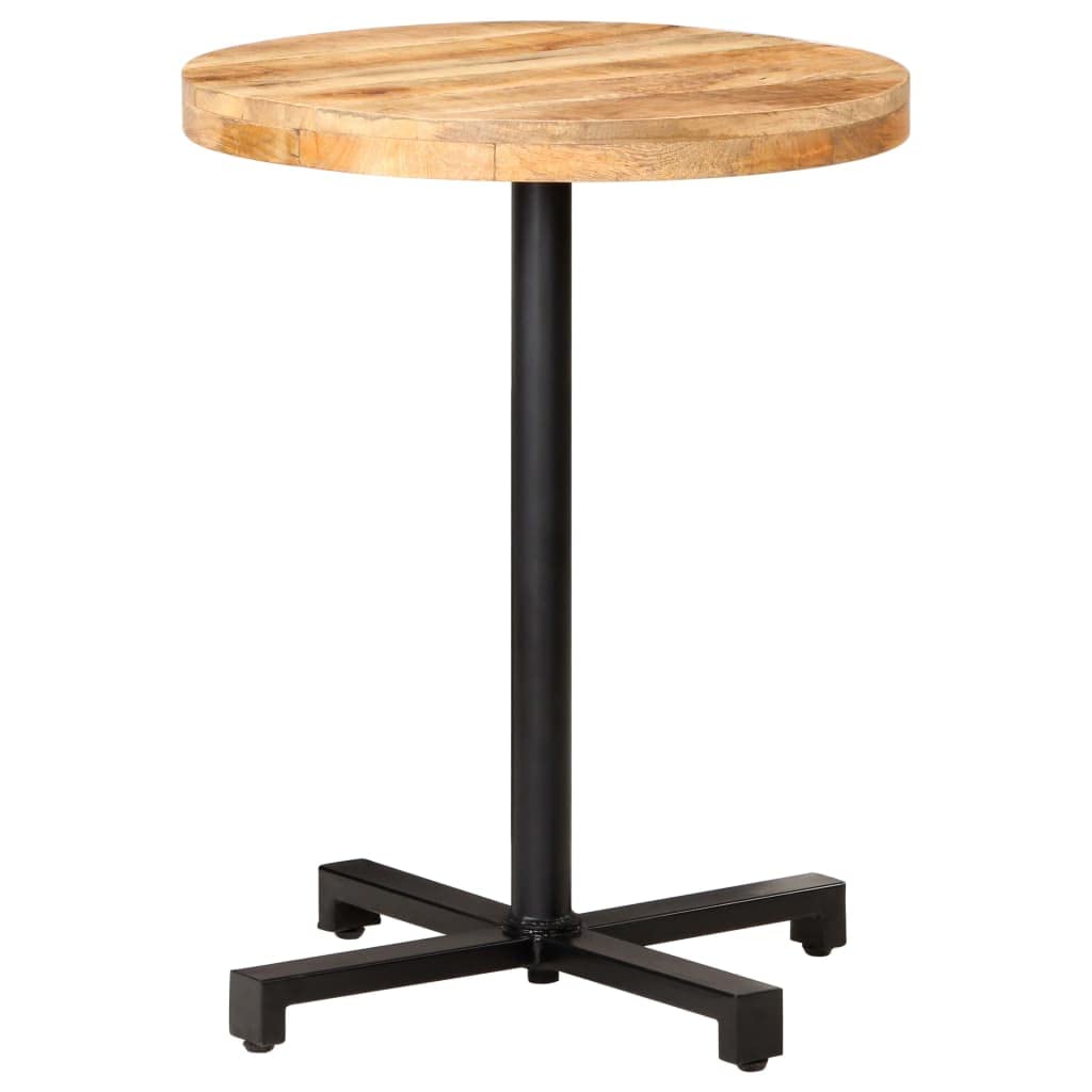 Table de bistro stable Ø60 cm en manguier pour gagner de la place en cuisine