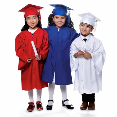 Happy Graduates Royal Blue EZ Matte Preschool Graduation Set Medium Size, Gown, Cap, Tassel, and 2026 Gold Charm, Kindergarten Cap and Gown Outfit for Kids - Image 8