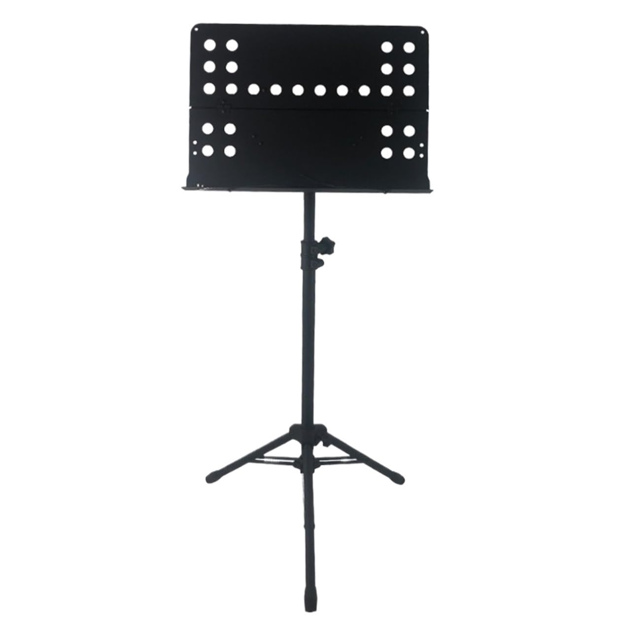 Stojak na nuty, Stojak na nuty 2 w 1, składana, z regulacją wysokości, 83-156 cm, czarny, z klipsami do nut