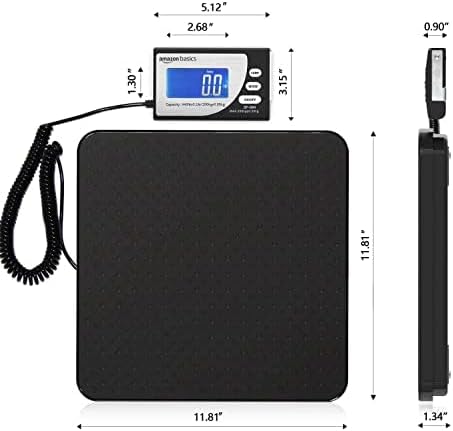 Báscula Digital Amazon Basics Para Envíos, 660 lb, Negra miniatura 3