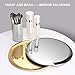 Large Mirror-Polished Stainless Steel Round Tray – Multi-Purpose Decorative Storage for Jewelry, Cosmetics & Essentials. Suitable for Bathroom,Bedroom,Coffee Table & Living Room(Golden)