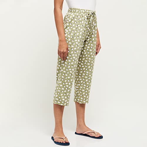 Image of Max Cotton Women Printed Regular Fit Casual Style Lounge Capris