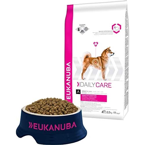 Eukanuba Daily Care Sensitive Digestion Hundefutter - Trockenfutter für Hunde mit sensibler Verdauung, Magenfreundlich mit leicht verdaulichem Reis, 2,5 kg