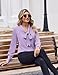 Zeagoo Fall Clothes for Women 2025 Bow Tie Blouse Long Sleeve Tops Fall Business Work Shirts Lilac