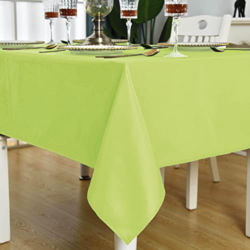 Kaipho Apple Green Square Tablecloth Waterproof Stain Resistant Wrinkle Free Table Cloth 210Gsm Polyester Wipeable Table Cover For Party, Banquet, Indoor, Outdoor-Rectangle/Rectangular, 60 X 60 Inch #TOP6